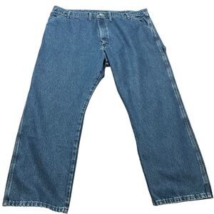 Wrangler Size 46 x 30 Carpenter Blue Relaxed Fit Jeans Big and Tall
